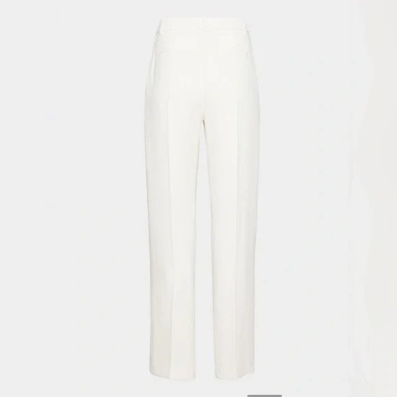 NWT Aritzia Wilfred Evelyn Pant in White Size 6 High Rise Wide Leg Pants